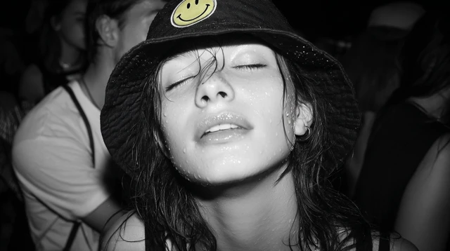 90s Rave Photography Close Up of a Woman
