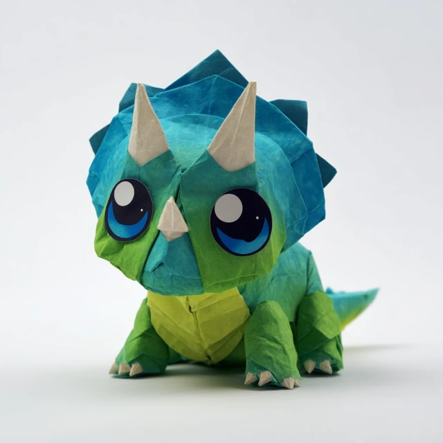 Cute Chibi Triceratops Origami