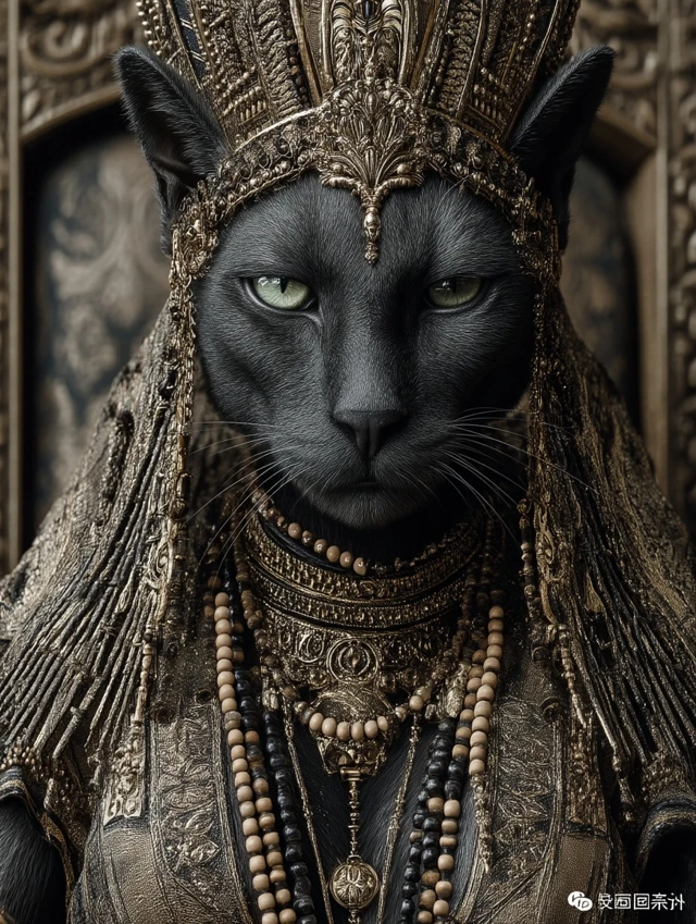 Egyptian Cat Goddess Illustration in 8k
