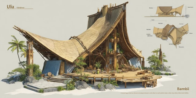 Bamboo Pavilion Design Tropical Architecture Exterior