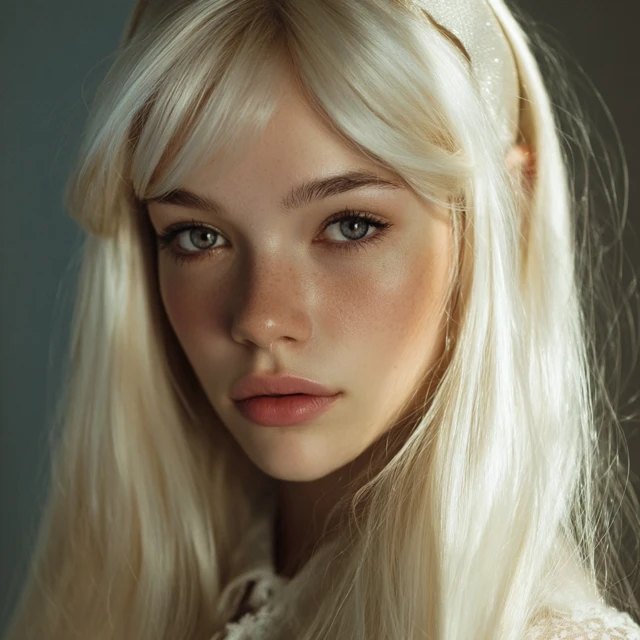 Beautiful Blond Girl Portrait
