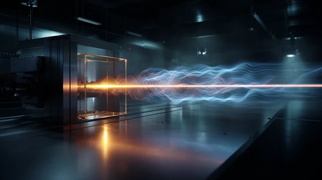 Double Slit Experiment Cinematic Illustration