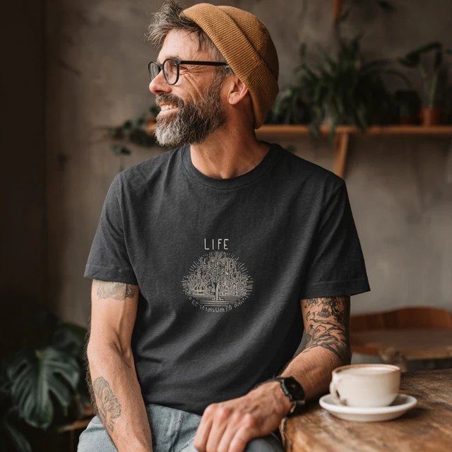 LIFE OVER EVERYTHING TShirt Forest Nature Design