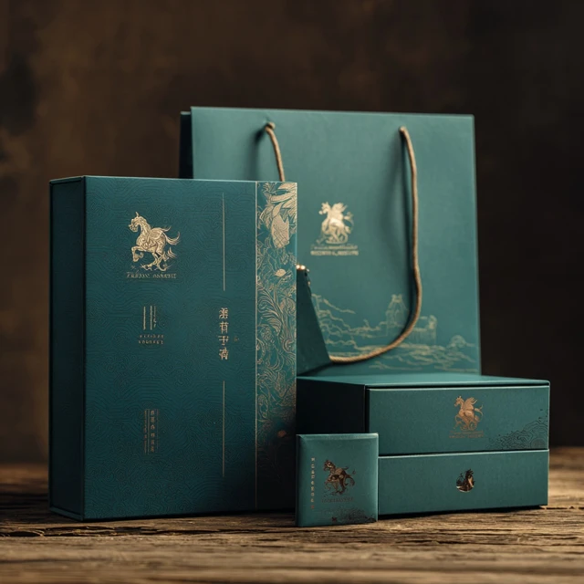 Mongolian Horse Gift Box Packaging Design Elegant and Refined