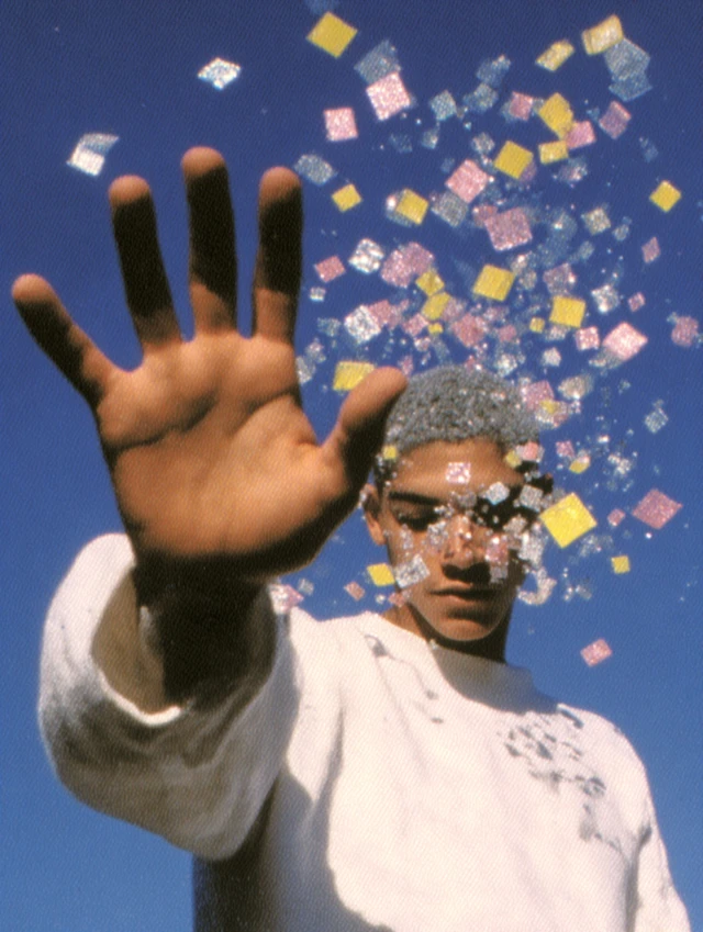 Pixelated Portrait of a Young Man Conceptual Art