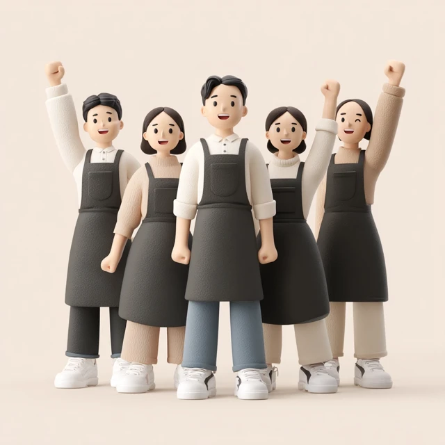 Celebrating Workers Aprons 3D Illustration