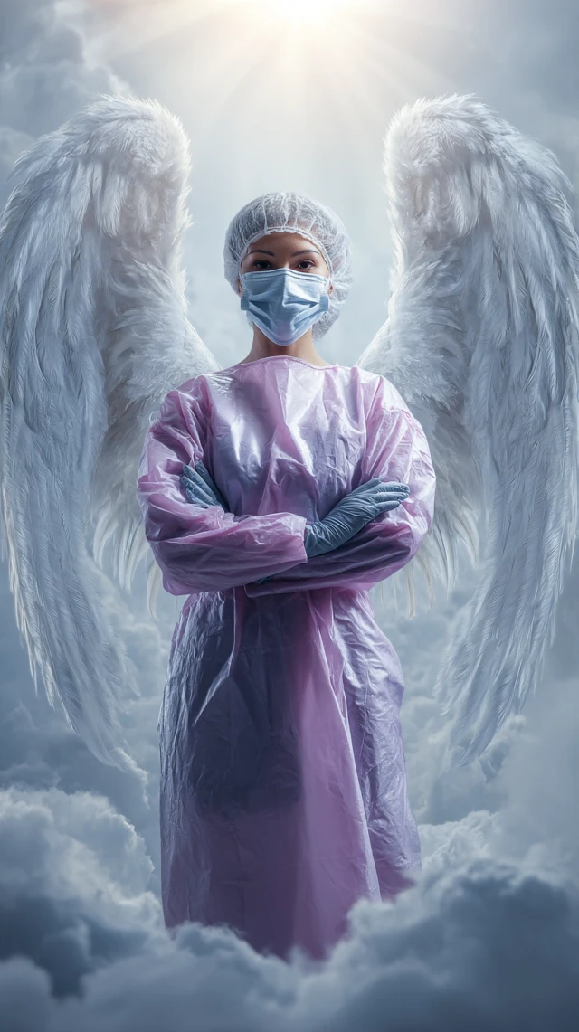 Heroic Nurse Angel Honoring Healthcare Workers