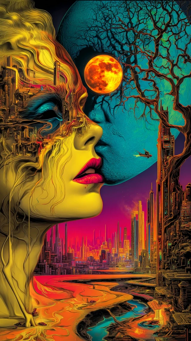 Surreal Art Inspired by Kush and Dali