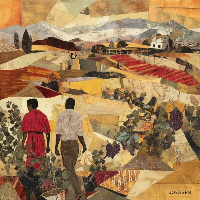 African Vineyard Workers in Stellenbosch Collage Art