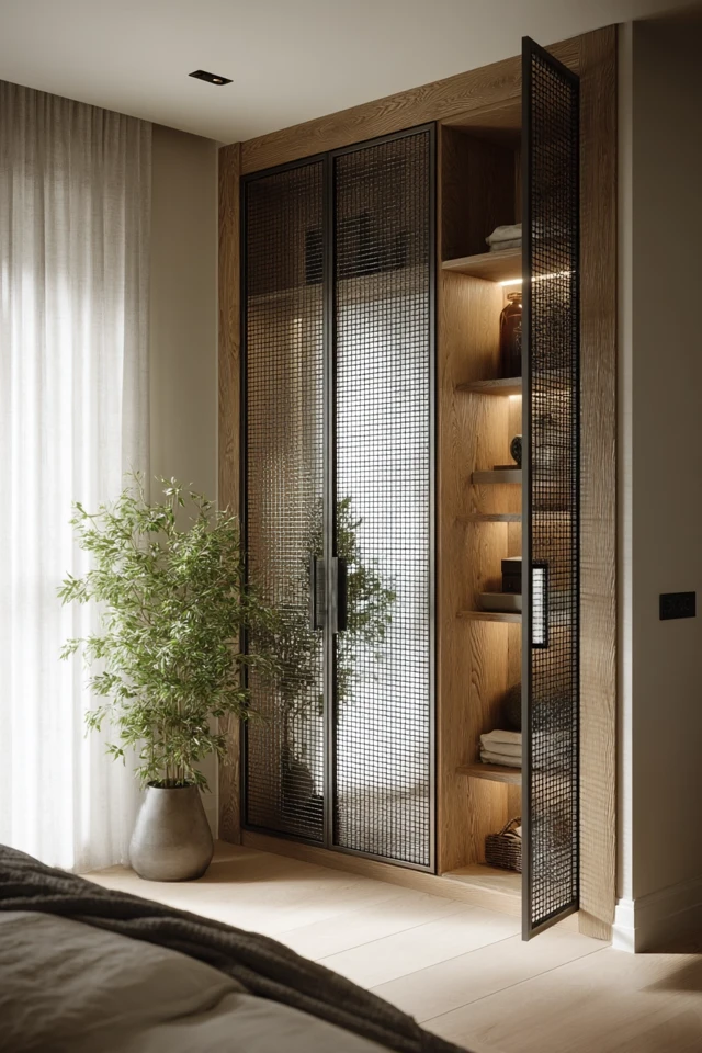 Mediterranean Bedroom with Luxury Wardrobe Design