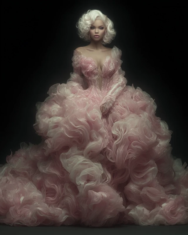 Barbie Inspired Fashion Photography on Black