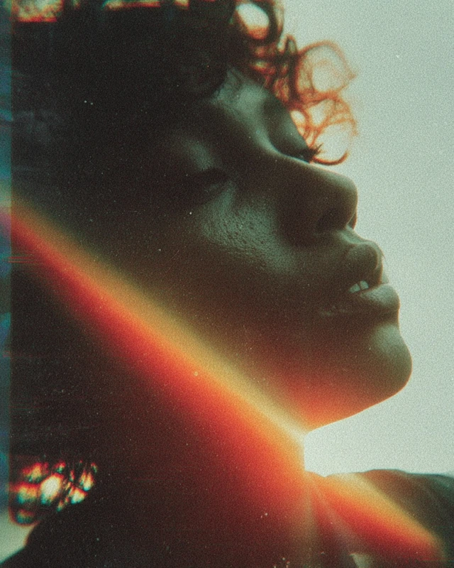 Surreal Portrait of a Black Woman Glitch Art