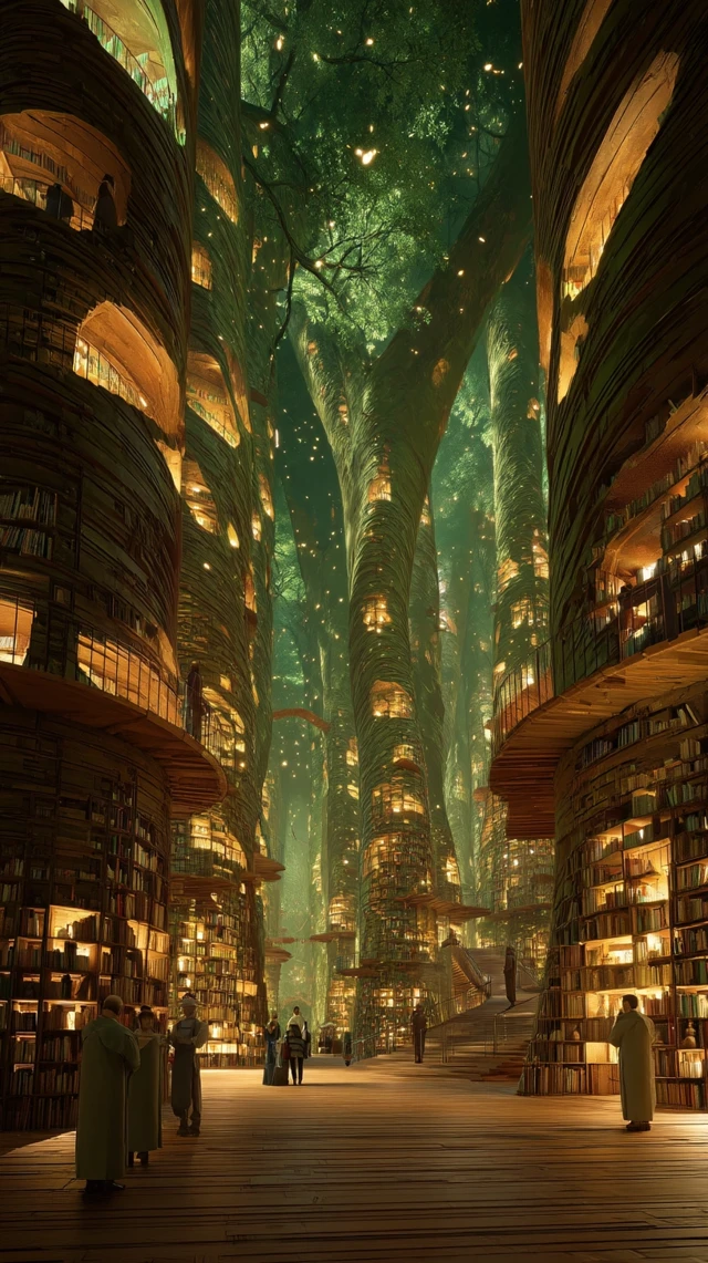 Forest Library with Animated Memories