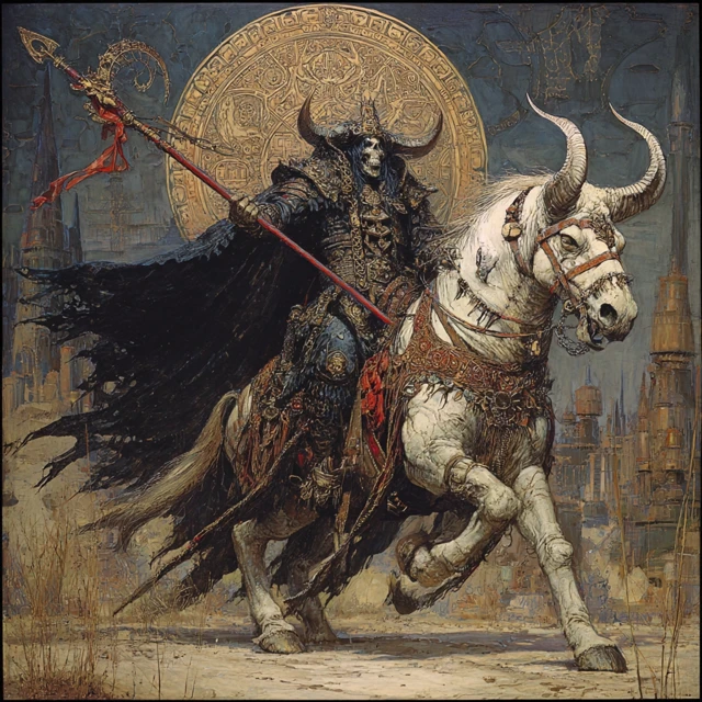 Luciferian Knight Artwork by Frank Frazetta