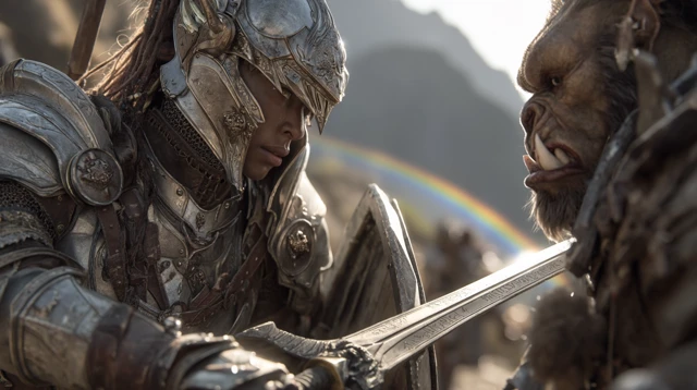 Paladin vs Orc Epic Battle