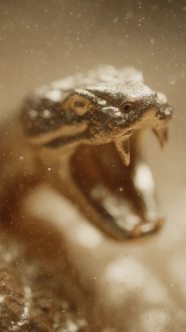 Golden Snake Dramatic Close Up