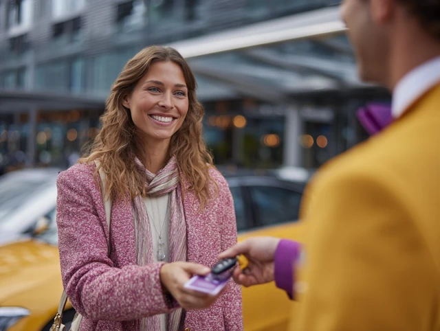 Woman Arriving at Frankfurt Airport Valet Service