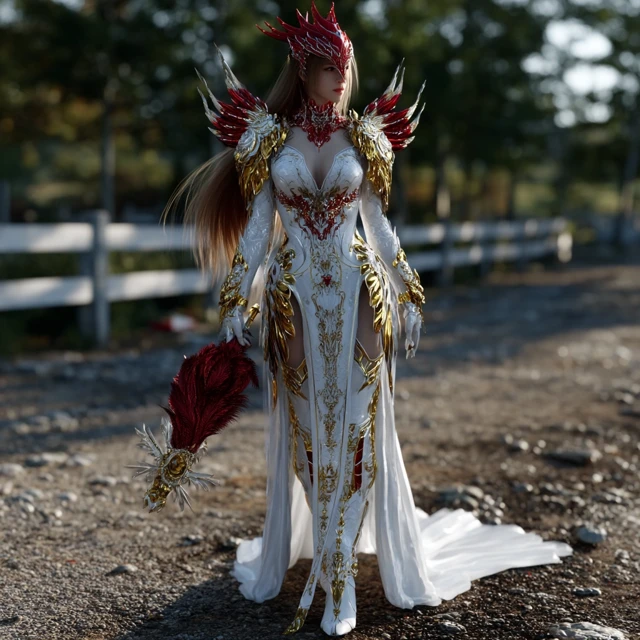 Rooster Goddess Divine Fantasy Art