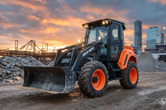 Skid Steer Loader at Construction Site