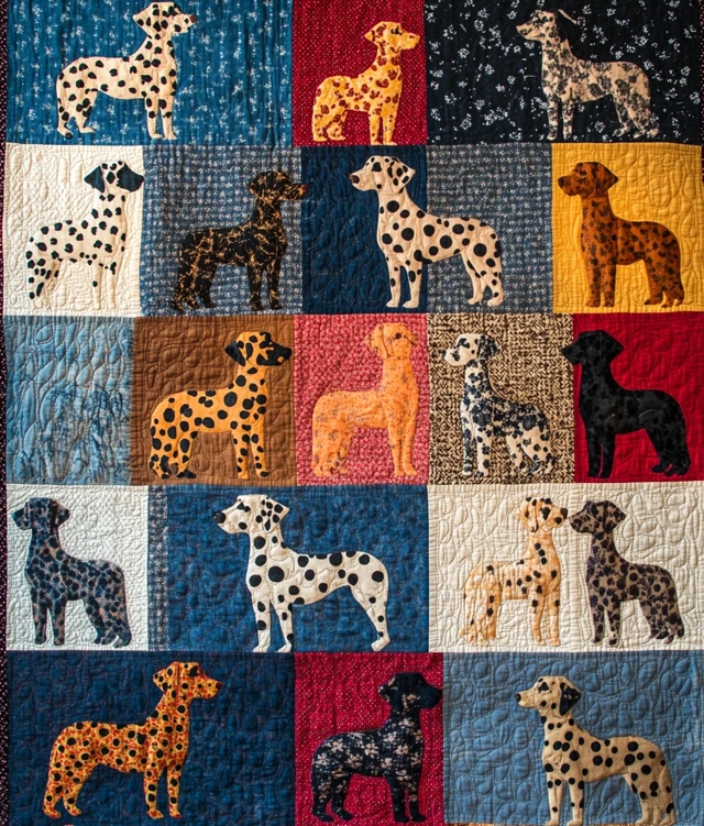 Dalmatian Patchwork Quilt