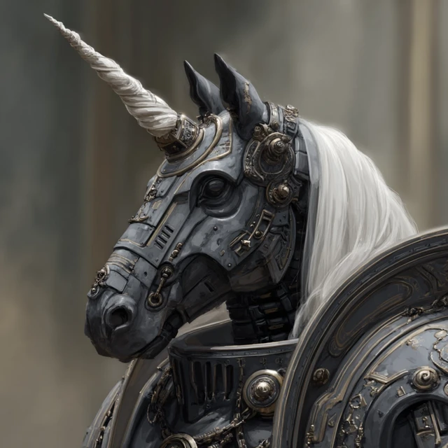 Grimmdark Warhammer 40K Unicorn Portrait