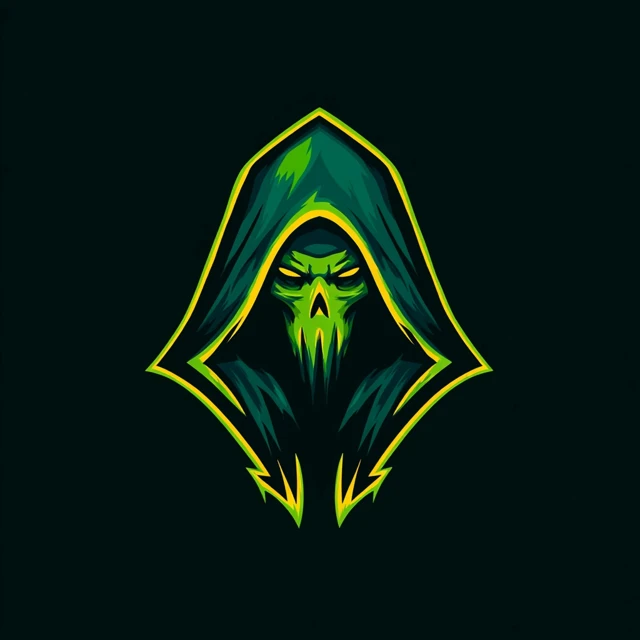 Grim Reaper Logo Vector Art Scary Design