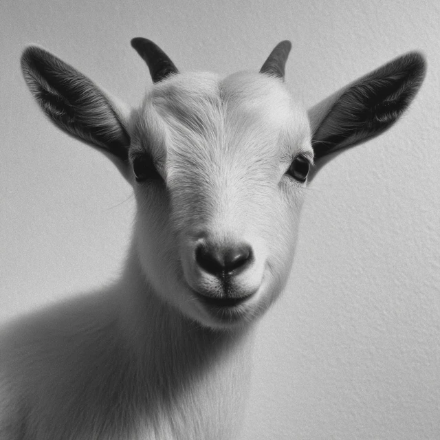 Cute Deer Head Facing Camera White Background