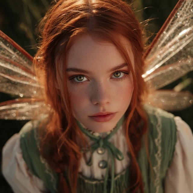 Fiadh Aos Si Young Fae Fairy with Ginger Hair
