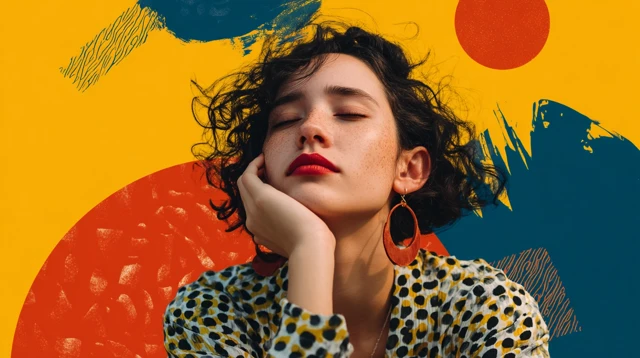 Woman in Mixed Emotions Dreaming