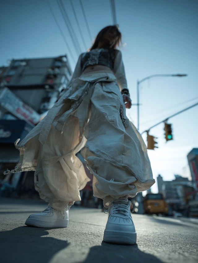 NYC Fashion Indian Woman Nike Air Force