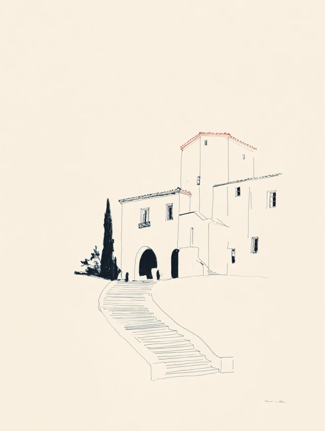 Beverly Hills Hotel Sketch by Frederic Forest