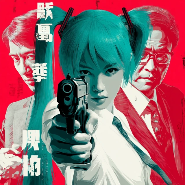 Hatsune Miku Hong Kong Action John Woo Style
