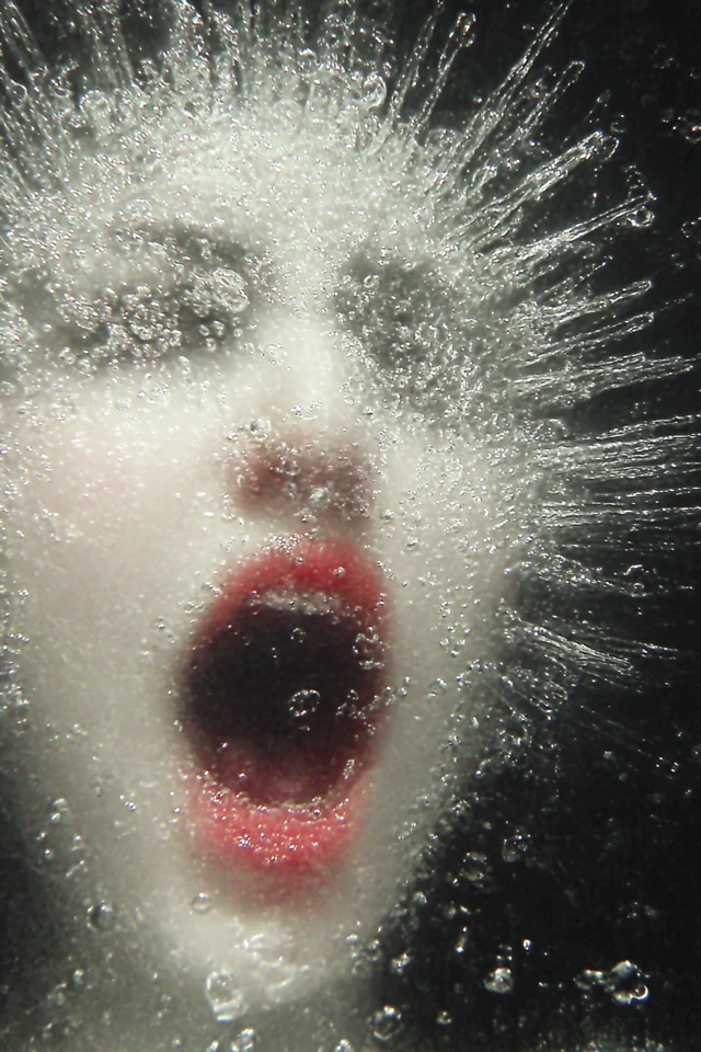 Frozen Scream: Intense Portrait