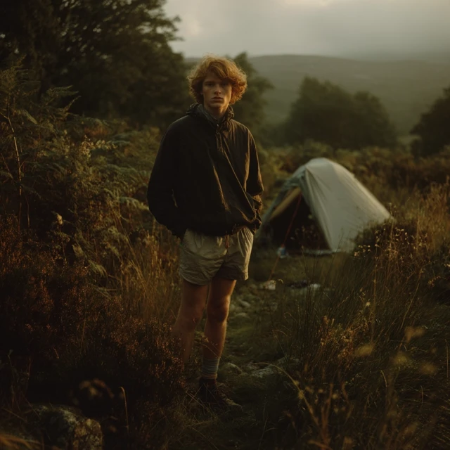 Marin in Isle of Arran: Hikers Early Morning