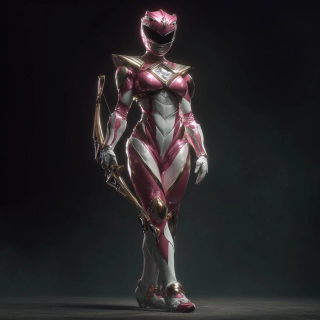 Futuristic Pink Power Ranger Kimberly Portrait