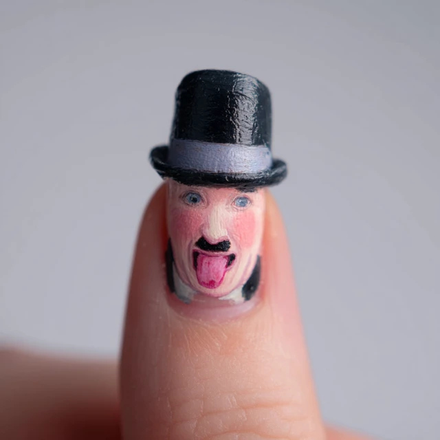 Finger with Bowler Hat and Silly Face