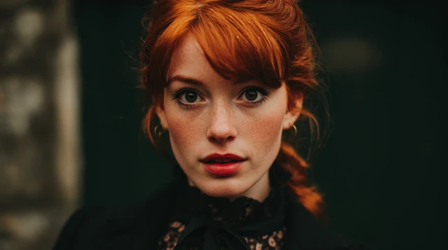 Beautiful Redhead Woman Portrait