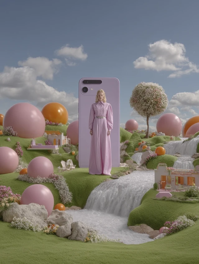 iPhone 15 Fashion Advertisement Surreal Landscape