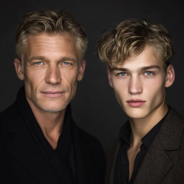 Father and Son Fashion Models
