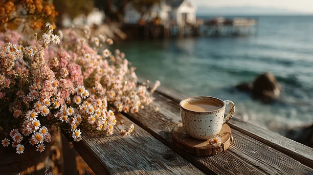 Coffee by the Sea Springtime Serenity