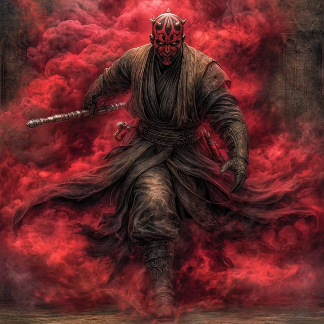 Darth Maul Intense Portrait Star Wars Villain