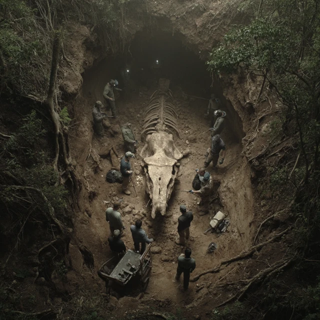 Archaeologists Uncover Giant Ground Sloth Fossil