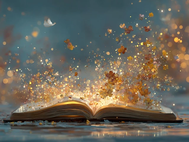 Spiritual Background Open Bible Golden Glow Peace