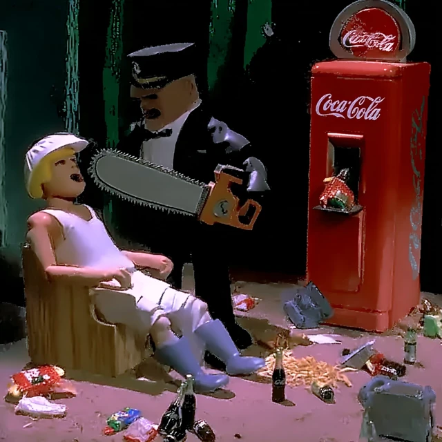 Coca Cola Chainsaw Surreal Art