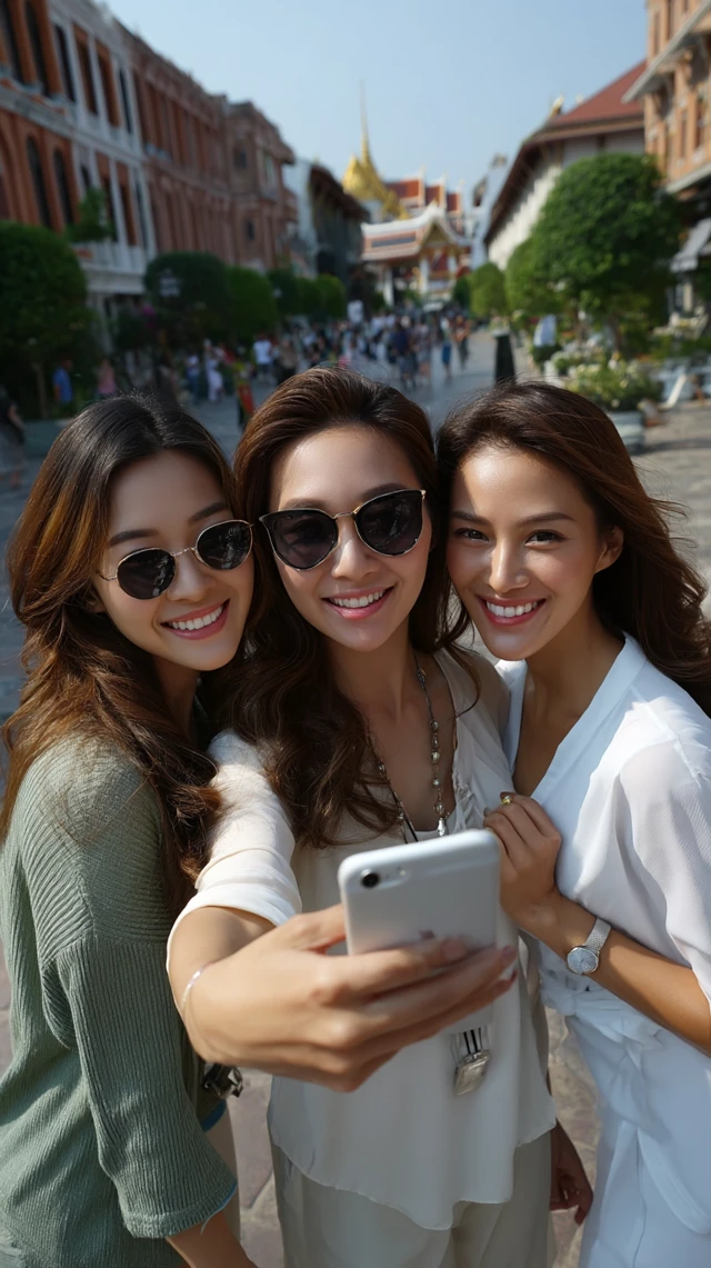Asian Women Taking Selfie on iPhone 7