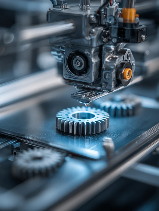 3D Printing FDM Gear Parts Close Up