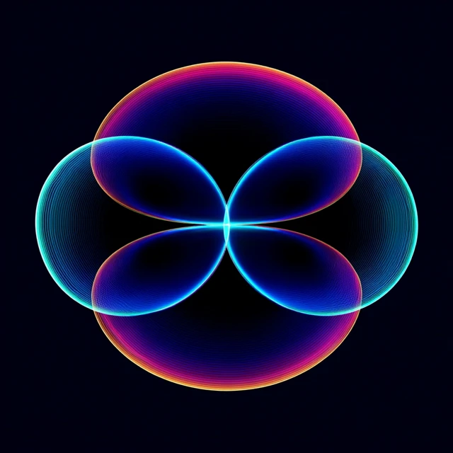 Glowing Neon Circles Abstract Design