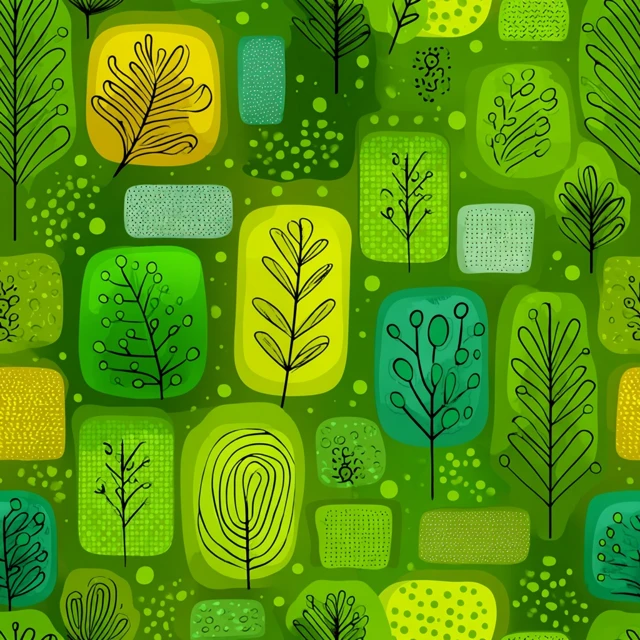 Colorful Doodles Seamless Pattern Vector Art