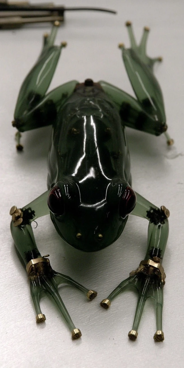 Clear Plastic Frog Sculpture Anatomy Model