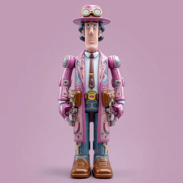 Inspector Gadget Sofubi Toy Cyberpunk Peppermint Mambo